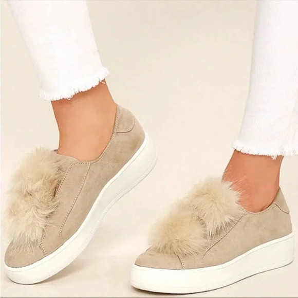 Steve Madden Bryanne Pom Pom Sneakers - Picture 1 of 9